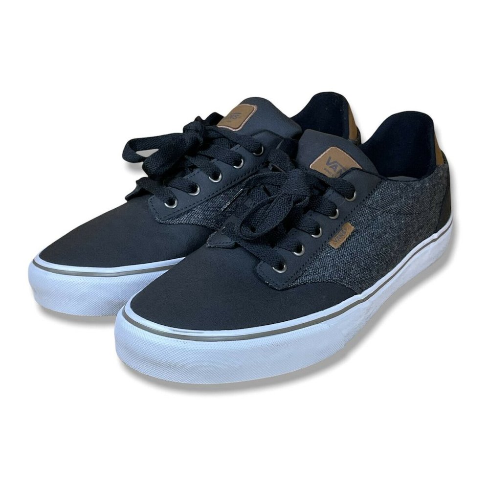 Vans Mens Black VN0A3WKWTG3 Atwood Deluxe Lace Up Athletic Sneaker Shoes Sz 11.5